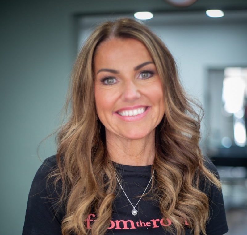 Joanne Brown Trichologist consulting a client at From the Root salon in Wigan